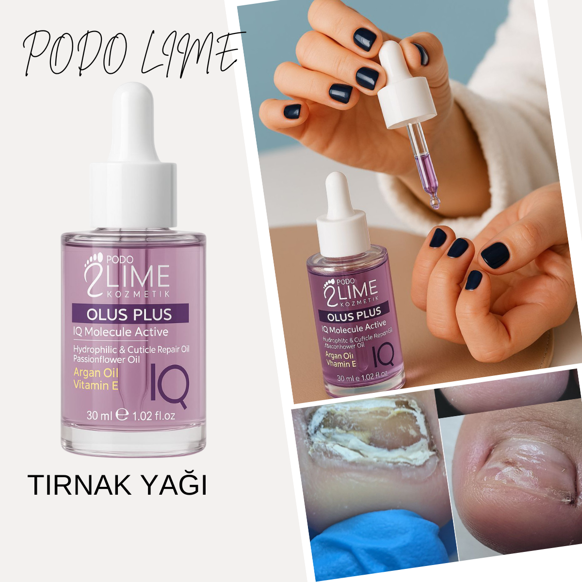 Olus Plus IQ Manikür ve Pedikür Tırnak Bakım Yağı - 30 ML