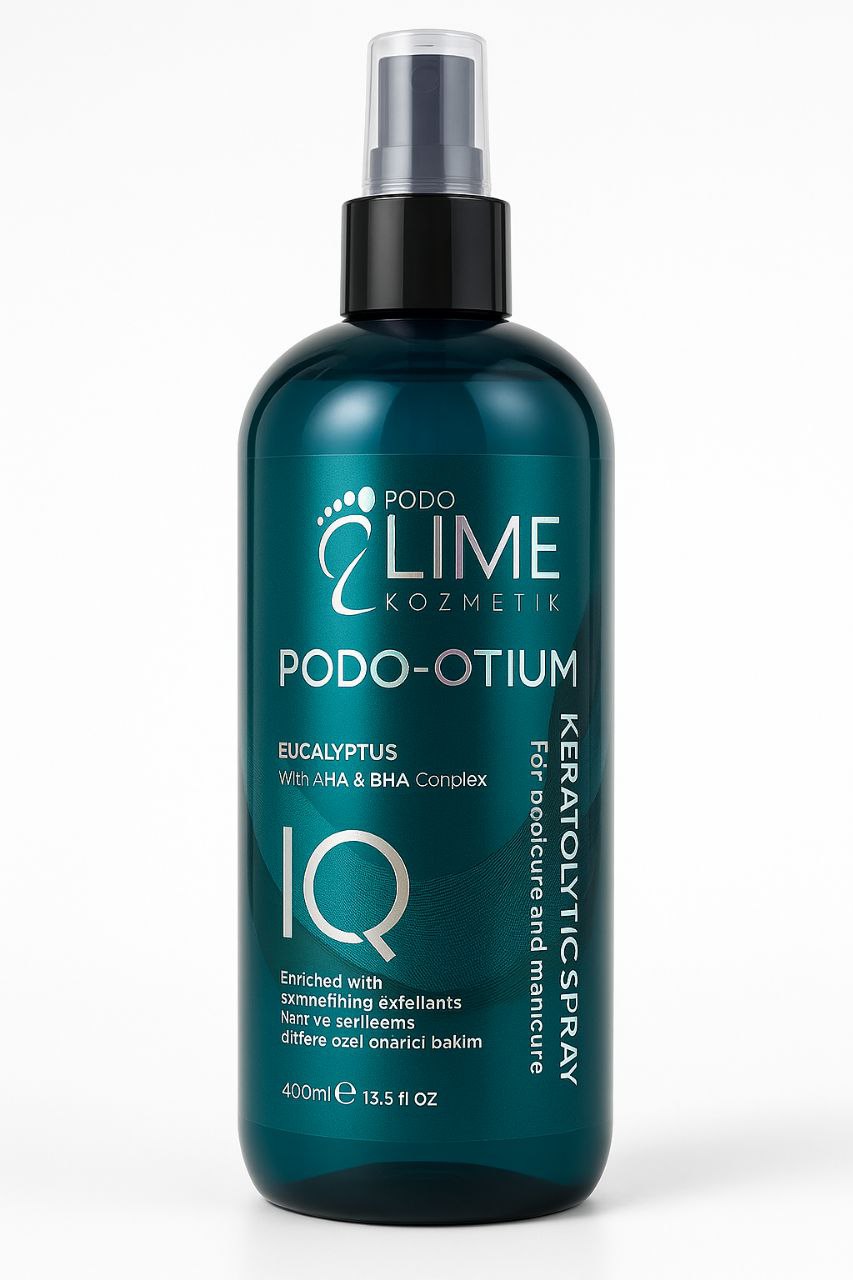Podo-Otium Keratolytic Spray 400 ml – sertleşmiş deri için 30 saniyede etki
Keratolitik sprey uygulama örneği – pedikür için hızlı çözüm