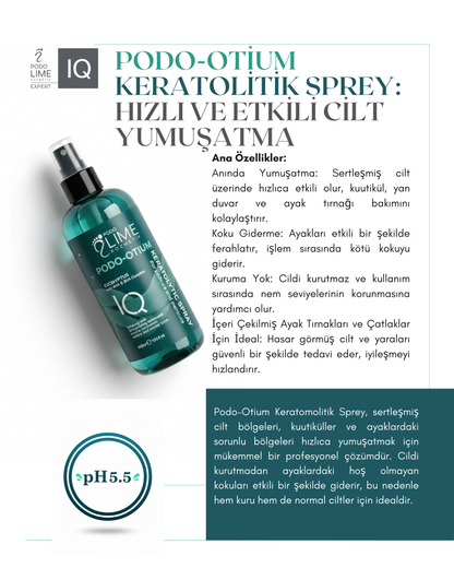 Podo-Otium Keratolytic Spray 400 ml – Nasır ve Sertleşmiş Deri İçin Hızlı Yumuşatma Spreyi