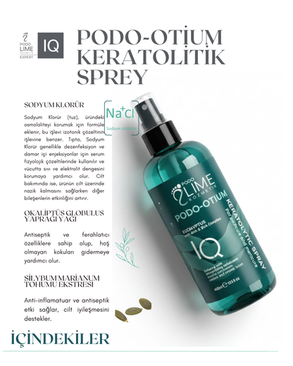 Podo-Otium Keratolytic Spray 400 ml – Nasır ve Sertleşmiş Deri İçin Hızlı Yumuşatma Spreyi