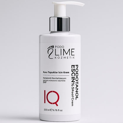 Podo-Tanol hassas ayak cilt bakım kremi 200 ml şişesi, ayak derisi için onarıcı ve yatıştırıcı bakım kremi.