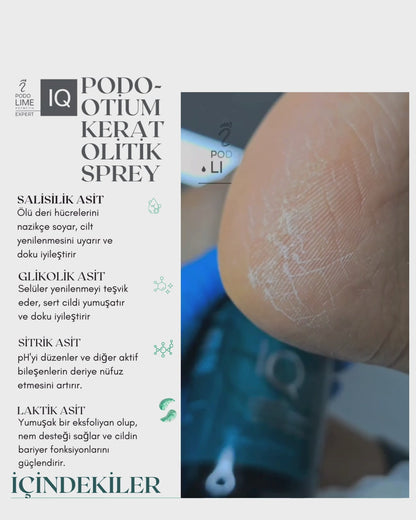 Podo-Otium Keratolytic Spray 400 ml – Nasır ve Sertleşmiş Deri İçin Hızlı Yumuşatma Spreyi
